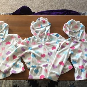 fleece zip up jackets priced individually